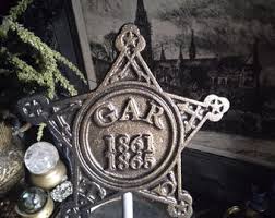 Vintage Civil War Grave Marker Grand Army of Republic (GAR ...