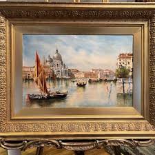 OIL PAINTING LARGE Beautiful Impressionism Venice Master ...