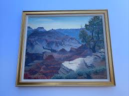 ANTIQUE LANDSCAPE PAINTING AMERICAN PLEIN AIR GRAND CANYON ...