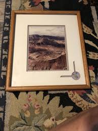 Framed Matted Ariel Photo Of Canyon With Arrowhead And ...