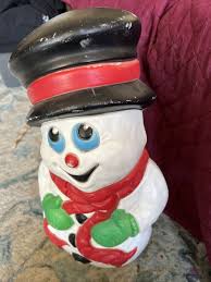 Vintage 1999 Grand Venture Snowman Blow Mold 18" Lighted Christmas Yard Decor | eBay