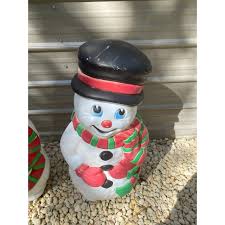Christmas Snowman Blow Molds by Grand Venture - Set of 2 | Chairish