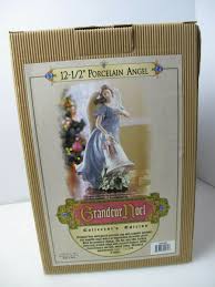 Grandeur Noel Hand Painted Porcelain Angel 12.5" Collector's ...