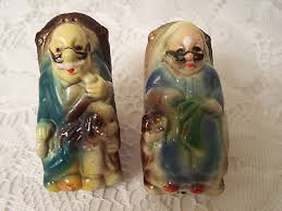 Vintage Plastic Grandma and Grandpa in Rocking Chairs Salt ...