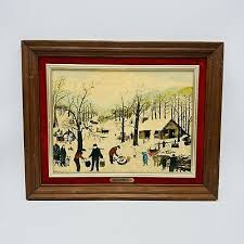 Grandma Moses SUGARING OFF 7933-B FRAMED PRINT ...