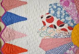 Vintage Dresden Plate Antique Quilt, Petal Border ~DENSE ...