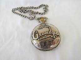 Two Tone Pocket Watch on chain "Grandpa" Full Hunter closure ...