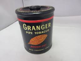 VINTAGE ADVERTISING EMPTY GRANGER ROUND CANISTER KNOB TOP ...
