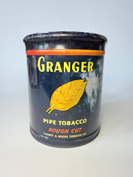 Vintage 1940s Granger Pipe Tobacco Tin- Red and Blue ...