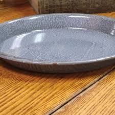 Vintage Gray Enamel Pie Plate, Farmhouse Kitchen Decor | eBay