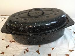 VTG Small Black & White USA Speckled Splatter Enamelware ...