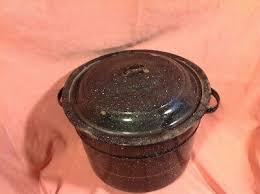 Repurpose ALERT!!!Large Spatterware Granite Enamel Ware Pot w/Lid | eBay