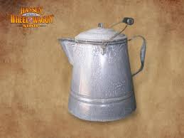 Antique Chuck Wagon Coffee Pot - Hansen Wheel and Wagon Shop