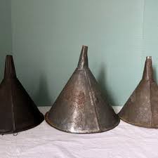 Vintage Funnel : Medium Size Round Rusty Tin Metal Sieve Strainer Mid Century Reducer Craft Industrial Steampunk 8" Diameter - CHOOSE ONE - Etsy