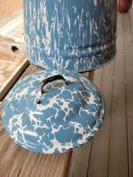 Vintage Blue Swirl GRANITEWARE ENAMELWARE Cowboy Kettle Coffee Pot | eBay