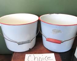 Enamel Chamber Pot Vintage White With Red Trim NO Handle - Etsy