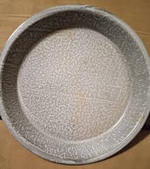Vtg 10" Graniteware Pie Pan Speckled Gray Primitive Enamelware Farmhouse Nice | eBay