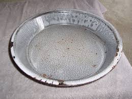 Vintage 10 1/4" Pie Tin Gray Enamelware Graniteware Kitchen Decor | eBay