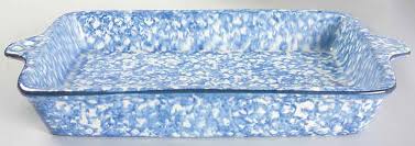 Town & Country Blue 13'' Rectangular Baker by Stangl | Replacements, Ltd.