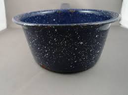 Vintage Blue & White Speckle Enamelware Granite Ware 3-cup ...