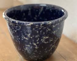 Vintage Bennington Pottery Bowl in Blue Agate / Made in ...