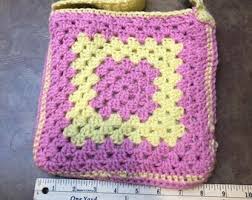 Granny Square Crossbody Shoulder Bag, Bohemian, Lined, Purse, Tote, Pink - Etsy