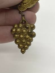 Vintage Pin Brooch Hanging Grape Cluster Gold Tone Free ...