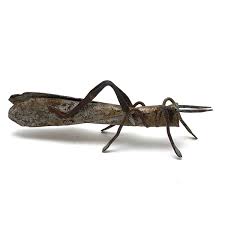 Nicely Crafted, Old Metal Grasshopper (Japanese Okimono ...