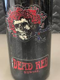 Grateful Dead Skull and Roses Dead Red Wine Bottle | Golden ...