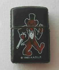 Rare Vintage Leather 1993 Grateful Dead Dancing Bear AADLP Zippo Lighter BLACK | #2075747151