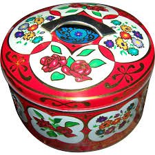 Vintage Collectible GRAY DUNN Biscuit Tin Embossed ...