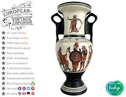 Vintage Greek Pottery Oil Flask Jug Vase Pot Ornament Display Hand Made Reproduction Piece Circa 1980-90's / EVE - Etsy