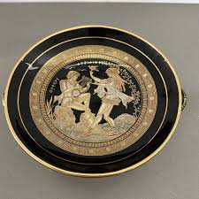 24kt Gold Kratimenos Hand Made In Greece Footed Pedestal 8 ...