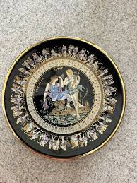 Rare SK Hand Made in Greece 24K Gold 6" Greek Plate Wall ...
