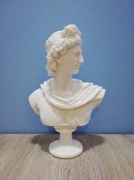 Apollo Bust Head 31.5cm-12.4in Ancient Greek Roman God of Archery, Music and Dance, the Sun and the Light Handmade Alabaster Statue - Etsy