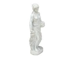48" White Marble Hand-carved Venus Aphrodite Flower Basket ...