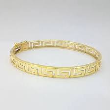 Greek Gold Bangle Bracelet 6.2mm | Kotinos Jewelry
