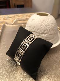 Greek Key Meander Bracelet in sterling silver (B-101 ...