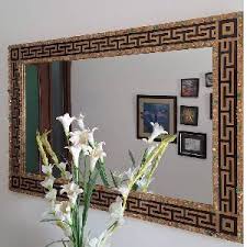 Wall Hanging Mirror, Gold Shine – Resin by Sofia