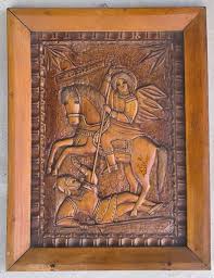 Antique Orthodox Saint Demetrius Wood Carved Icon 1920s | eBay