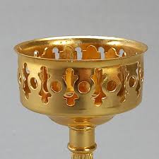 Vintage Lycenta Brass Plated With 24K Gold Candle Holder ...