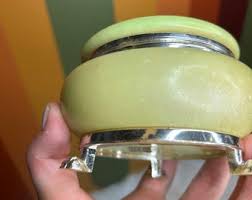 Alabaster Green Stone Marble Floral Design Trinket Dish Jewellery Box Hand Carved Italy- Tiny Chip - Etsy