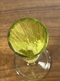 Two (2) Mary Gregory Glass Vase Green 9” Tall | eBay