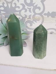 Green Aventurine Tower Point. Natural Crystals. Hand Carved ...