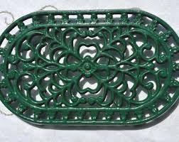 Salvamanteles de paja tejida, almohadilla caliente redonda, rojo burdeos, azul marino y estera floral de paja natural, decoración de cocina vintage - Etsy España