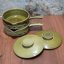 VTG Beswick England Ceramic Serving Dish Casserole Pan Green Set of 2 | eBay