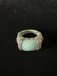 VTG Sterling Silver Chunky Rectangular Raised Ornate Mount ...