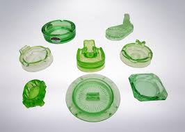 Sold at Auction: Lot of 8pc. Collection of Green Depression ...