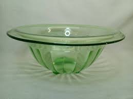 Federal Glass Co Green Depression Green Kitchen Ribbed Bowl ...
