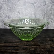 Antique Hazel Atlas Uranium Vaseline Green Depression Glass ...